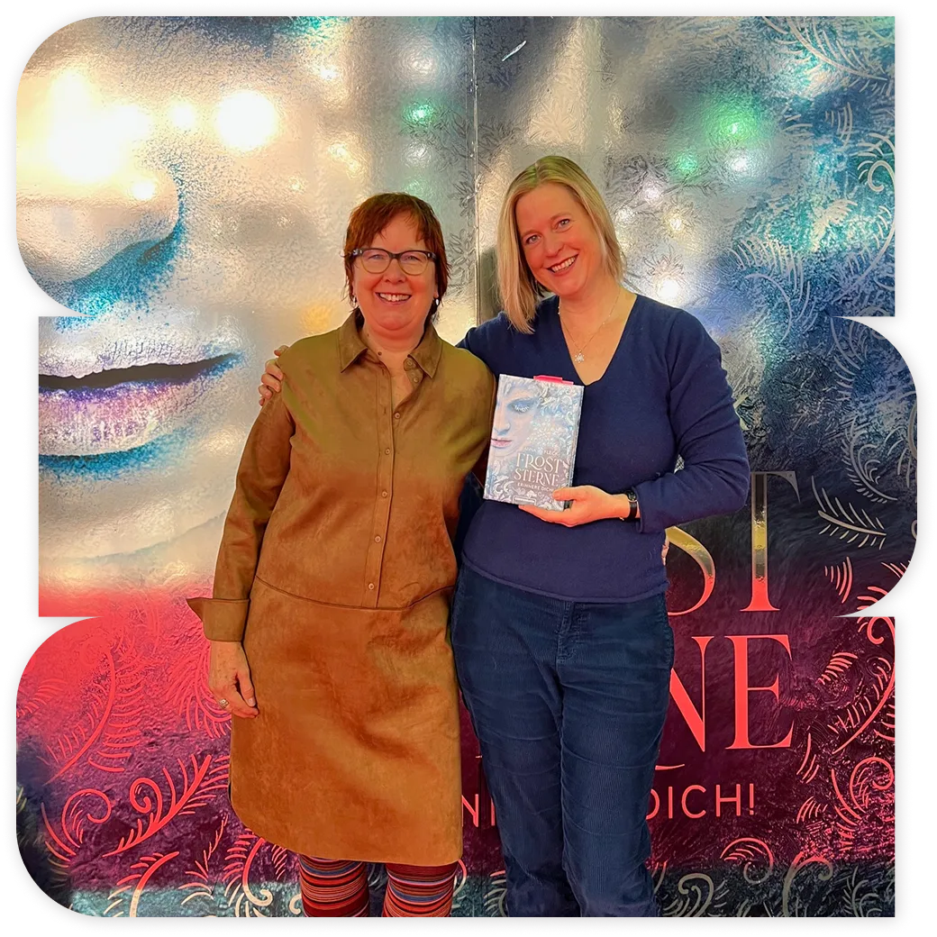 Bild von Literaturagentin Gerlinde Moorkamp und Autorin Anna Fleck